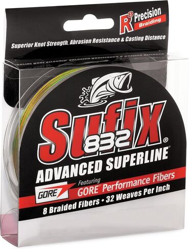 Sufix 832 Advanced Superline Braid, High-Strength Braided Fishing Line with Superior Durability, Fire Tiger, 15 lb in Saudi Arabia