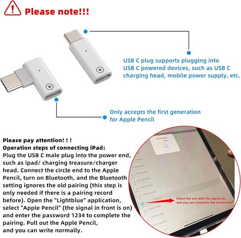Lightning to USB C Adapter for Apple Pencil for Iphone Generation Charger 1st for Ipad (2Pack) Adaptor Clearance Conector 10th Type C Male Adapeter Convert Port Adaptador Mfi Certified Lighting Female in Saudi Arabia