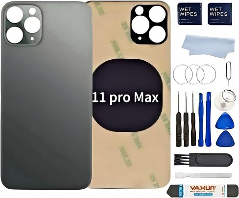 Back Glass Replacement for iPhone 11 Back Cover with Pre-Installed 3M Tape +Tools (iPhone 11 Green) in Kuwait
