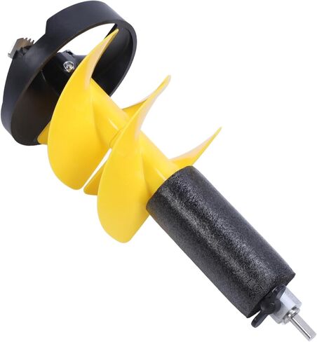 Luocute Ice Drill for Fishing, Portable Ice Auger Drill Attachment for Electric Drilling, Ultra Lightweight with Anti Loss Float, Fishing Auger Bit with Protective Cover, Yellow in Saudi Arabia