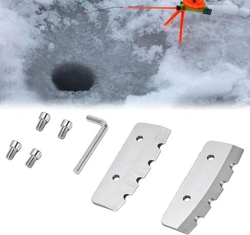 Garosa 6 Inch Ice Auger Blades, 2 Pack Hard Alloy Replacement Blades with Bolts and Nuts, for Ion Manual and Electric Augers in Saudi Arabia