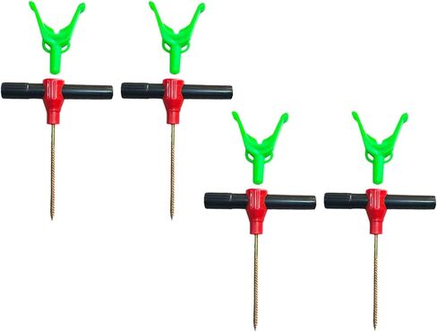 4X Tent Pegs Ice Fishing Shelter Nails Ice Spiral Auger Screws Fishing Rod Holder Threaded for Outdoor Accessories in Kuwait