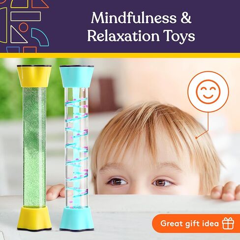 Special Supplies Liquid Motion Bubbler Toy Cool Tubes 6-Pack Colorful Hourglass Timer with Droplet Movement, Bedroom, Sensory Play, Cool Home or School in Saudi Arabia