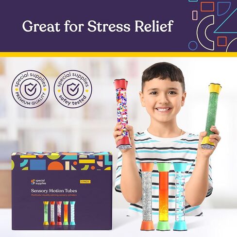 Special Supplies Liquid Motion Bubbler Toy Cool Tubes 6-Pack Colorful Hourglass Timer with Droplet Movement, Bedroom, Sensory Play, Cool Home or School in Saudi Arabia