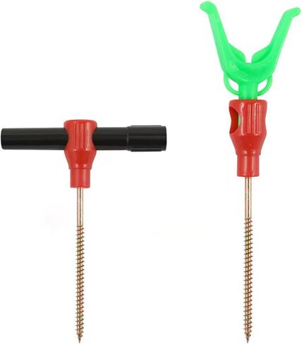 4X Tent Pegs Ice Fishing Shelter Nails Ice Spiral Auger Screws Fishing Rod Holder Threaded for Outdoor Accessories in Kuwait