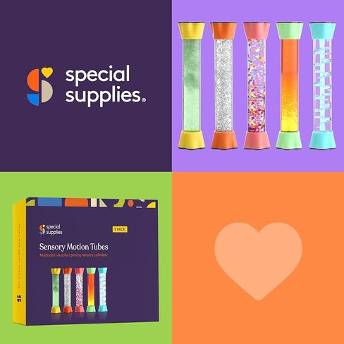 Special Supplies Liquid Motion Bubbler Toy Cool Tubes 6-Pack Colorful Hourglass Timer with Droplet Movement, Bedroom, Sensory Play, Cool Home or School in Saudi Arabia