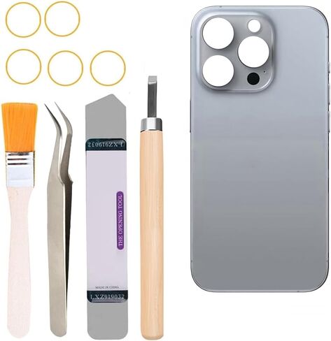 Back Covers Glass Replacement Compatible with iPhone 15 Pro 6.1 inches All Carriers with Professional Tool Set (White) in Saudi Arabia