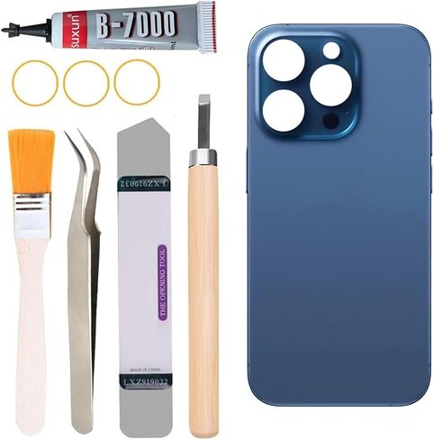 Back Covers Glass Replacement Compatible with iPhone 15 Pro 6.1 inches All Carriers with Professional Tool Set (White) in Saudi Arabia