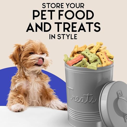 علبة Amici Home Retro Treats باللون الرمادي، رمادي-72، كبير/72 أونصة، أبيض in Kuwait
