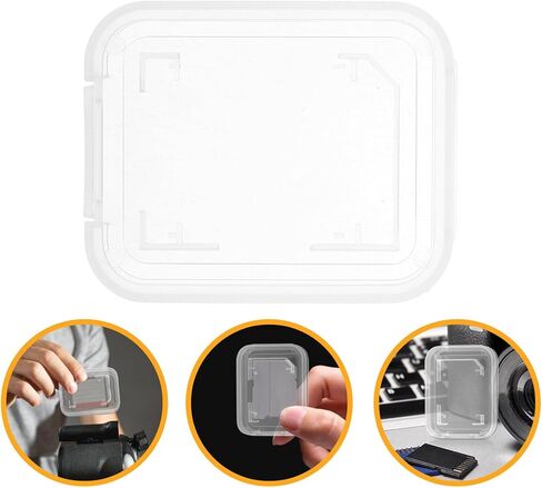 VALICLUD 20pcs Memory Card Storage Case Set Single Slot Portable Card Holder Box for Travel and Electronics Accessories in Saudi Arabia