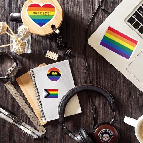 315 قطعة من ملصقات الفخر مجموعة ملصقات قوس قزح من أجل LGBTQ Gay Pride Stuff Accessories الاحتفال المسيرات ديكور المنزل لوازم الحفلات المهرجانات in Kuwait