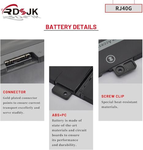 RJ40G 63Wh Laptop Battery for Dell Latitude 14 5420 Latitude 15 5520 Precision 15 3560 F3T9T Series P137G P137G001 P104F P104F001 P104F002 M033W 01K2CF 075X16 WY9DX 0WK3F1 0M3KCN 005R42 15.2V 3941mAh in Saudi Arabia