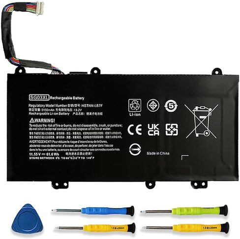 61.6Wh SG03XL 849048-421 849314-850 Laptop Battery for HP Envy M7 17T-U100 Series M7-U109DX M7-U009DX 17-U011NR W2K87UA 17-U110NR W289UA 17-U275CL 17-U177CL 849315-856 W2K88UA W2K86UA 6 Cells in Saudi Arabia