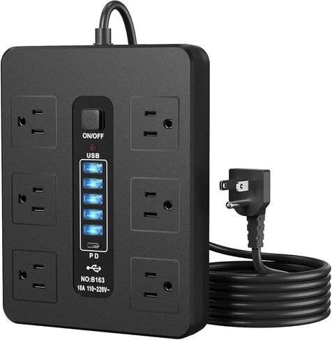 12 Port Smart USB C PD Power Strip Desktop with 78 Inch Cord Multi Outlet Charging Station for Office and Home Tech Setup in Saudi Arabia