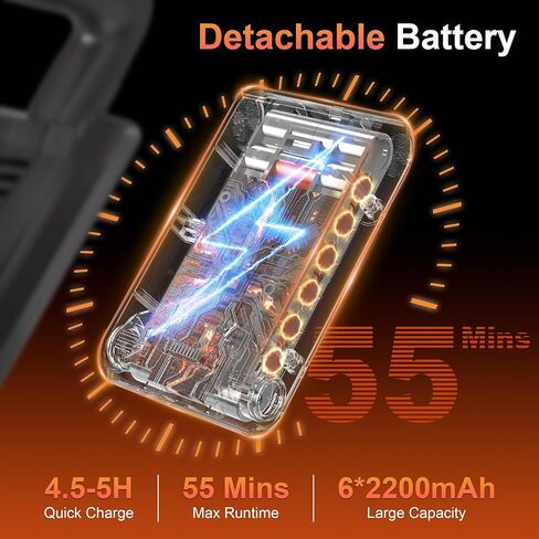 Cordless Vacuum Cleaner, 600W 50KPA 55Mins Vacuum Cleaners for Home, Stick Vacuum with LED Display, Anti-Tangle, Wall Mount, Lightweight, Rechargeable Wireless Vacumm for Pet Hair, Carpet and Floor in Saudi Arabia
