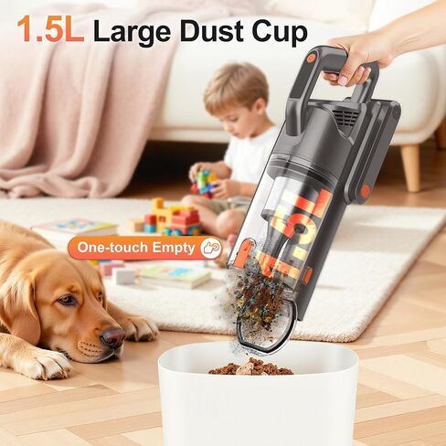 Cordless Vacuum Cleaner, 600W 50KPA 55Mins Vacuum Cleaners for Home, Stick Vacuum with LED Display, Anti-Tangle, Wall Mount, Lightweight, Rechargeable Wireless Vacumm for Pet Hair, Carpet and Floor in Saudi Arabia