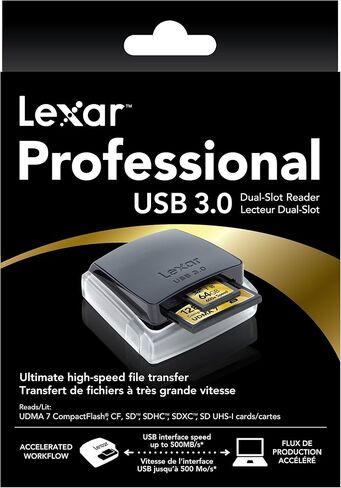 Lexar Dual Slot USB 3.0 Reader Professional LRW307URBNA in Saudi Arabia