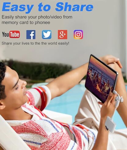 محول Memory Stick Pro Duo 4 في 1 لأجهزة iPhone Android PC - قارئ بطاقات Lightning/USB-C/USB-A OTG لـ Sony Cybershot MS، وSD/TF، ​​وبطاقات XD، ونقل صور الكاميرا عالي السرعة 480 ميجا بت في الثانية، التوصيل والتشغيل بدون تطبيق in Kuwait