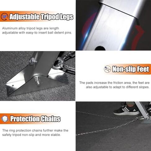 Adjustable Tripod Rescue Equipment for Confined Spaces - Commercial Fire Rescue Kit with Self-Locking Device - Safe Confined Space Rescue Tripod System in Saudi Arabia