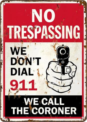 SmartSign 10 x 14 inch 'Before You Break Into My House Stand Outside And Get Right With Jesus' Funny No Trespassing Sign with Gun Owner Graphic, 40 mil Laminated Rustproof Aluminum, USA-Made in Saudi Arabia