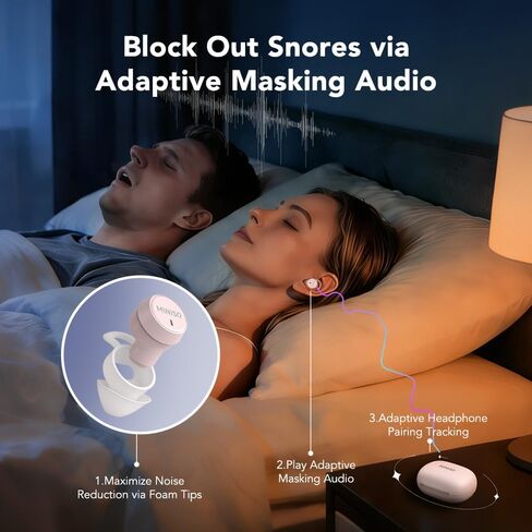 MINISO MS217 Sleep Earbuds, Mini in-Ear Design for Side Sleepers, Real-Time AI Translation, 165 Languages & 8Translation Mode, Clear Calls and Music, Bluetooth 6.0, Ideal for Sleep/Work.Pink in Saudi Arabia