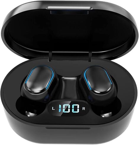 Wireless Headphones, True Wireless Earbuds with Led Display Charging Case, HD HiFi Stereo, Smart Control, Built-in Mic, IPX7 Waterproof Bluetooth Earphones for Andriod/iOS in Saudi Arabia