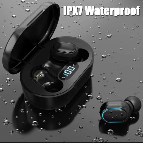 Wireless Headphones, True Wireless Earbuds with Led Display Charging Case, HD HiFi Stereo, Smart Control, Built-in Mic, IPX7 Waterproof Bluetooth Earphones for Andriod/iOS in Saudi Arabia