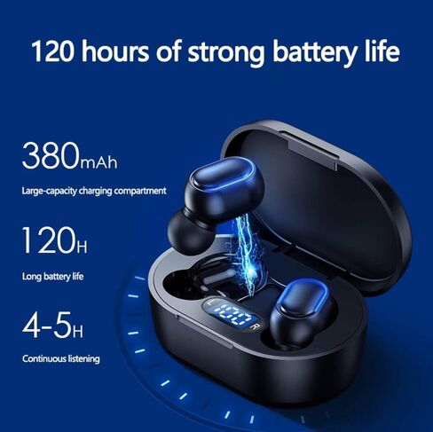 Wireless Headphones, True Wireless Earbuds with Led Display Charging Case, HD HiFi Stereo, Smart Control, Built-in Mic, IPX7 Waterproof Bluetooth Earphones for Andriod/iOS in Saudi Arabia