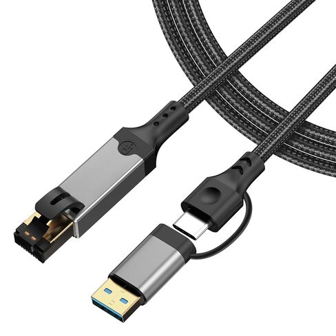 محول كابل USB 3.0 إلى Ethernet، كابل Ethernet إلى USB C - 3.3FT، محول شبكة USBC إلى RJ45 Gigabit (1000M) لأجهزة الكمبيوتر المحمول، متوافق مع MacBook/Surface/iPad Pro/Phone، Windows 11/10/8/7، Mac OS in Kuwait