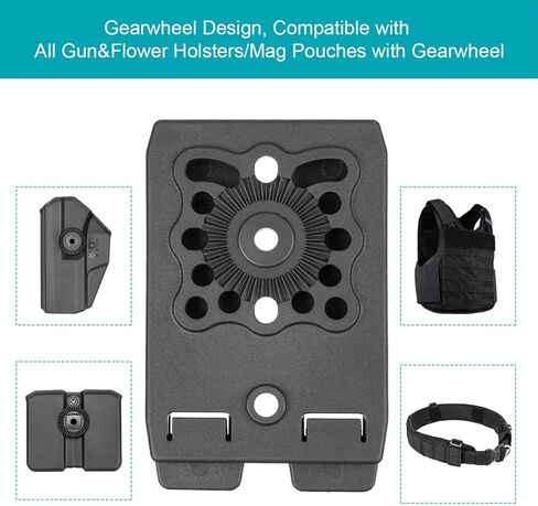 Tactical Scorpion Gear Polymer Modular MOLLE Adapter for Gun Holsters and Magazine Pouches Black in Saudi Arabia