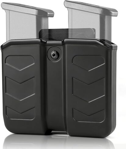 mag Holster 9mm Magazine Pouch/Holder .40 Double Stack Mag+with Belt Clip Fit Glock, s&W Springfield Ruger sig Beretta Taurus Walther CZ H&lk Etc Pistol Black in Saudi Arabia