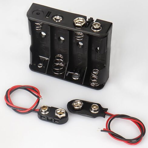 4AA Battery Holder with Snap Connector, Replacement Battery Holder for Safes, Door Locks & Student Science Experiments in Saudi Arabia