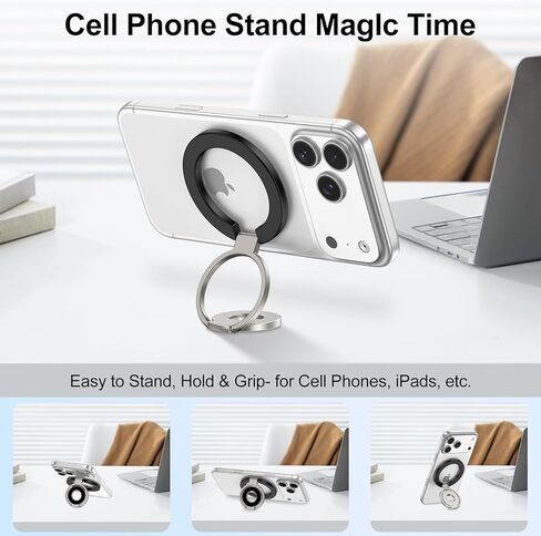 حامل حلقي مغناطيسي مزدوج الجانب للهاتف Pixel Snap Grip لسلسلة Google 10/9/8/7/6/5/4، حامل بمقبض هاتف Magsafe ومسند إصبع لهاتف iPhone 17/16/15/14/13/12 Pro Series، حامل حلقة Pixel Snap in Saudi Arabia