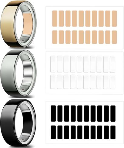 [160 قطعة] أداة ضبط حجم غير مرئية لـ Oura Ring Gen 4/3/Samsung Galaxy Ring/Ultrahuman Air، مقاس حلقة ذكية بثلاثة ألوان للحلقات السائبة، لا تحجب أجهزة الاستشعار، مجموعة تحجيم لاصقة (8 ورقات) in Kuwait