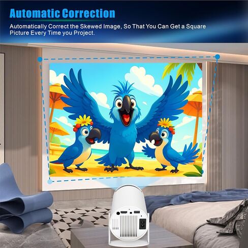 2025 Upgraded HY300PRO Mini Projector with WiFi and Bluetooth,Portable Projector 4K Support,180 Degree Rotation,Auto Keystone Correction,Android 11,Smart Proyector for Outdoor, Bedroom,Game & Business in Saudi Arabia