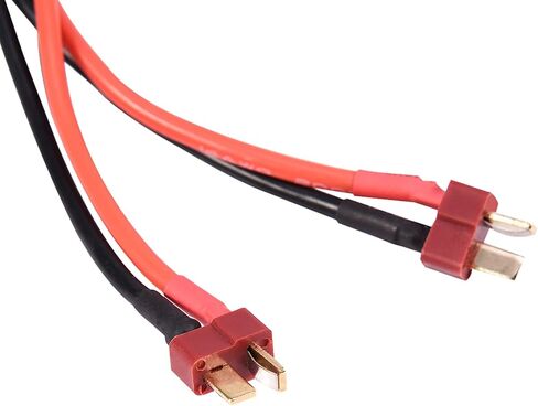 T Plug 1 to 2 Plug Cable, Parallel Adapter Connector, Used for Combining 2 Lithium Batteries in Parallel, Increase Capacity for Double Run Time, Fits RC Multicopter or in Saudi Arabia