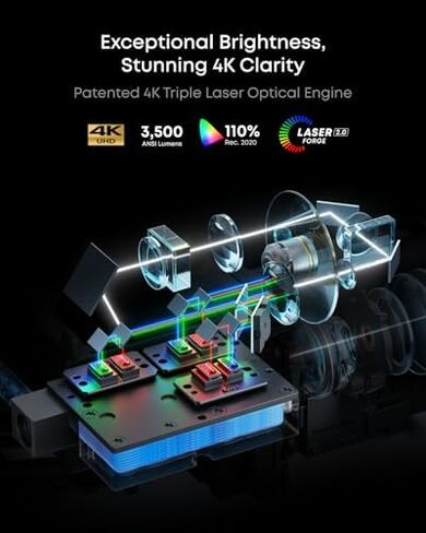 جهاز عرض NEBULA X1 Triple Laser 4K مع شاشة عرض NEBULA خارجية مقاس 100 بوصة in Saudi Arabia