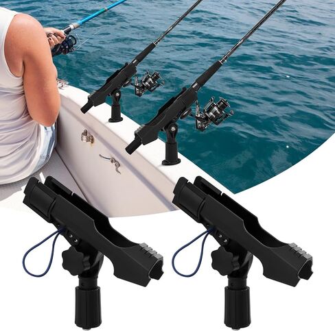 2pack Fishing Rod Holders for Boat, Kayak Fishing Rod Holder Boat Fishings Pole Holders for Track Mount/Deck Mount, Fishings Gear Accessories for Kayak, Canoe, Boat in Saudi Arabia