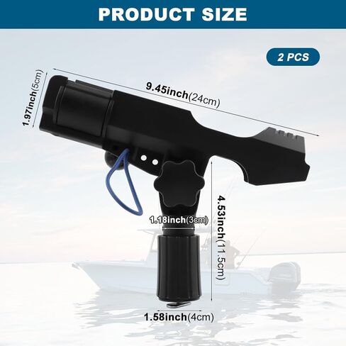 2pack Fishing Rod Holders for Boat, Kayak Fishing Rod Holder Boat Fishings Pole Holders for Track Mount/Deck Mount, Fishings Gear Accessories for Kayak, Canoe, Boat in Saudi Arabia
