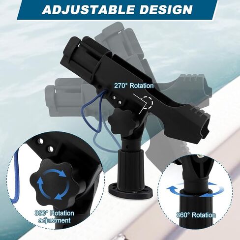 2pack Fishing Rod Holders for Boat, Kayak Fishing Rod Holder Boat Fishings Pole Holders for Track Mount/Deck Mount, Fishings Gear Accessories for Kayak, Canoe, Boat in Saudi Arabia