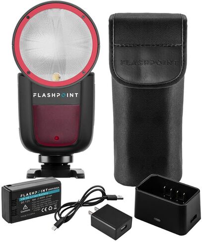 Flashpoint Zoom Li-ion X R2 TTL Round Head Speedlight Flash Compatible with Pentax Cameras – 76Ws On-Camera Flash with Built-in 2.4GHz R2 Wireless System, Lithium-Ion Battery, High-Speed Sync 1/8000s in Saudi Arabia