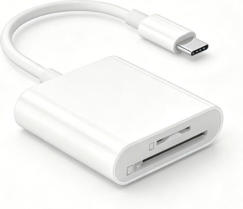 USB C SD Card Reader, Type C SD Card Reader, Supports SD and Micro SD Memory Card Adapters for iPhone 15 16 17/iPad/MacBook/Mac, Trail Camera Viewer Plug and Play -2 Slots in Saudi Arabia