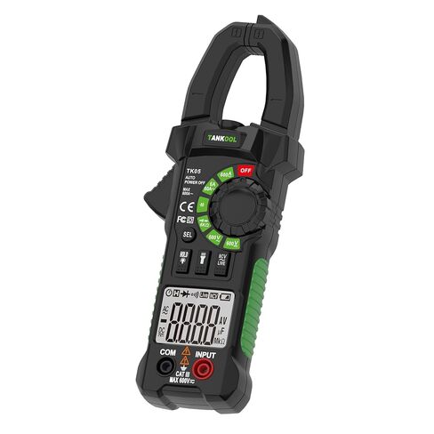مقياس المشبك الرقمي AC/DC 0-600A من TANKOOL، مقياس متعدد المشبك الاحترافي CM06، جهاز اختبار الجهد الحالي، T-RMS، 600A 6000 عدد in Kuwait
