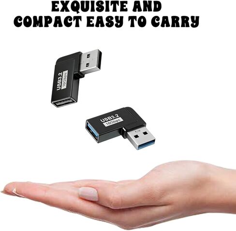 USB 90 Degree Adapter 90 Degree Left and Right Angle USB 3.0 Male to Female Expansion Adapter Extender Connector for Connecting Mobile Hard Disk, U Disk, Wireless Network Card, Mouse, Keyboard in Saudi Arabia