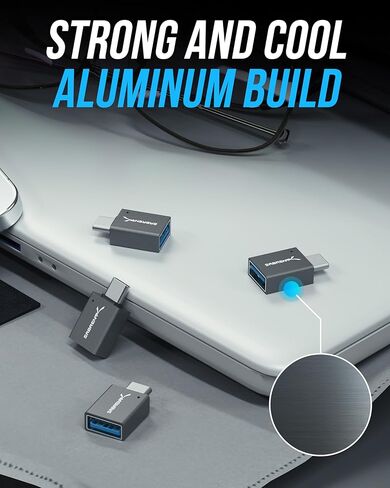 محول SABRENT USB C إلى USB 4 حزم، محول USB 3.2 Type-C أنثى إلى USB-A ذكر، نقل بيانات بسرعة 10 جيجابت في الثانية، التوصيل والتشغيل لأجهزة الكمبيوتر المحمول والكمبيوتر الشخصي ومحرك أقراص فلاش (HB-CAM4) in Saudi Arabia