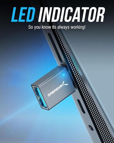 محول SABRENT USB C إلى USB 4 حزم، محول USB 3.2 Type-C أنثى إلى USB-A ذكر، نقل بيانات بسرعة 10 جيجابت في الثانية، التوصيل والتشغيل لأجهزة الكمبيوتر المحمول والكمبيوتر الشخصي ومحرك أقراص فلاش (HB-CAM4) in Saudi Arabia