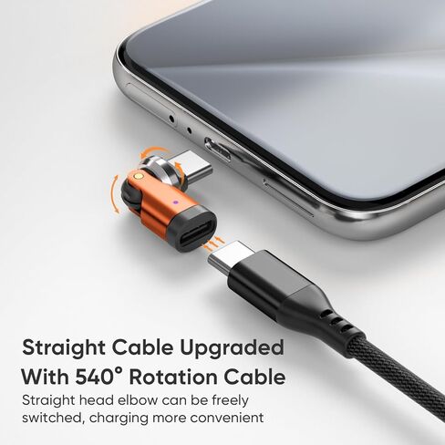محول USB C بقوة 240 وات [3 حزم] محول USB C 90 درجة / محول الزاوية اليمنى C / محولات USBC 180 درجة / محولات USBC إلى USBC للهاتف 16/15، سلسلة Ma-Book Pro/Pad، Samsung (3) in Kuwait