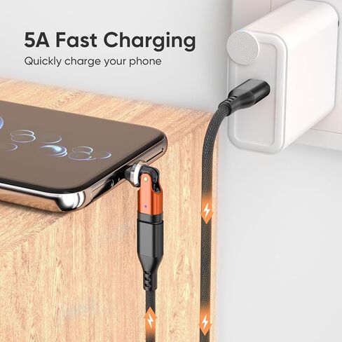محول USB C بقوة 240 وات [3 حزم] محول USB C 90 درجة / محول الزاوية اليمنى C / محولات USBC 180 درجة / محولات USBC إلى USBC للهاتف 16/15، سلسلة Ma-Book Pro/Pad، Samsung (3) in Kuwait