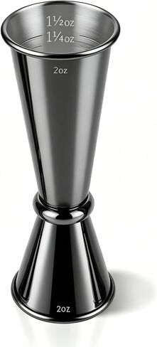 2-Pack Stainless Steel Cocktail Jiggers – Japanese Style Double Measuring Cups for Bartending (1oz/2oz + 0.5oz/1oz) in Saudi Arabia
