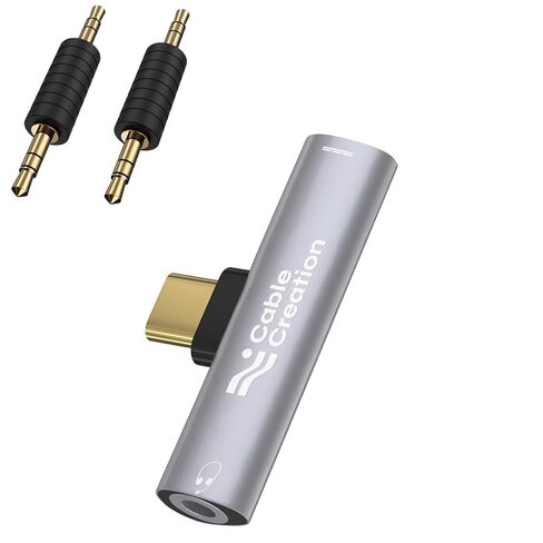 CableCreation 3 في 1 USB C إلى 3.5 ملم محول سماعة رأس وشاحن، 2 حزمة محول صوت 3.5 ملم in Kuwait